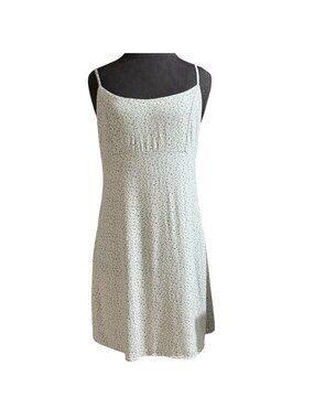 Brandy Melville Floral Tank Dress Size Small Sky Blue Empire Waist Peasant Boho